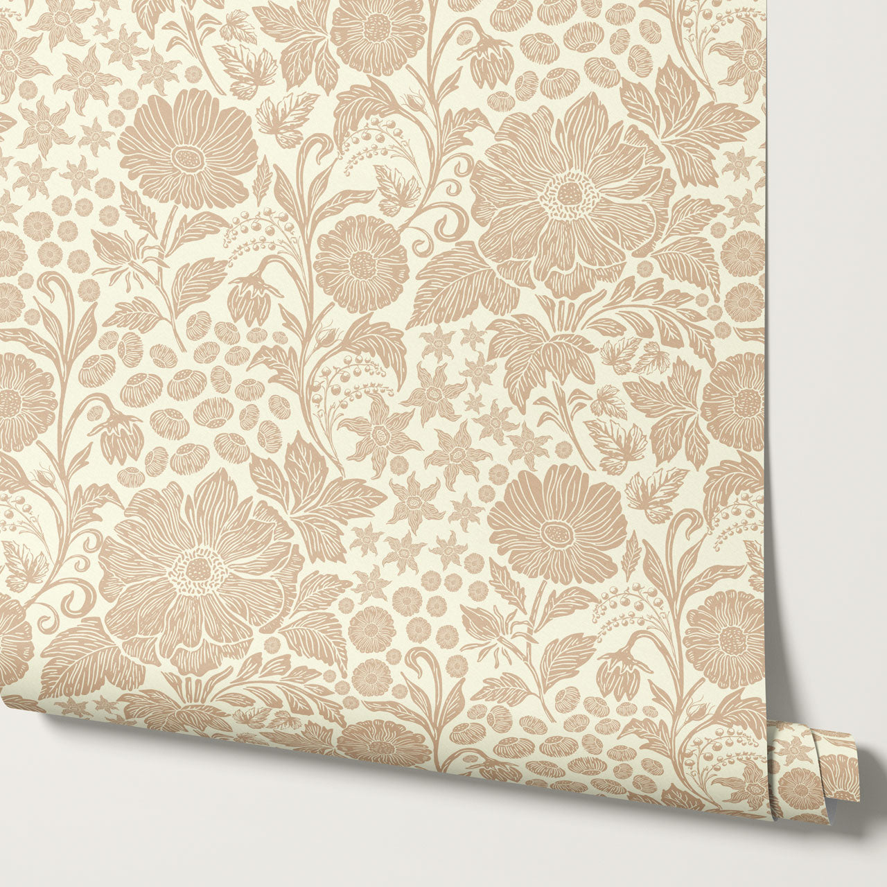 Clarette Vintage Oat Blooms Wallpaper