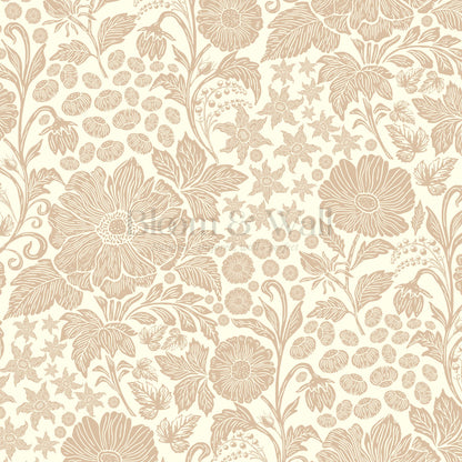 Clarette Vintage Oat Blooms Wallpaper