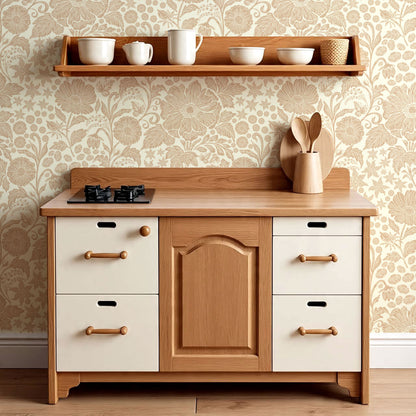 Clarette Vintage Oat Blooms Wallpaper
