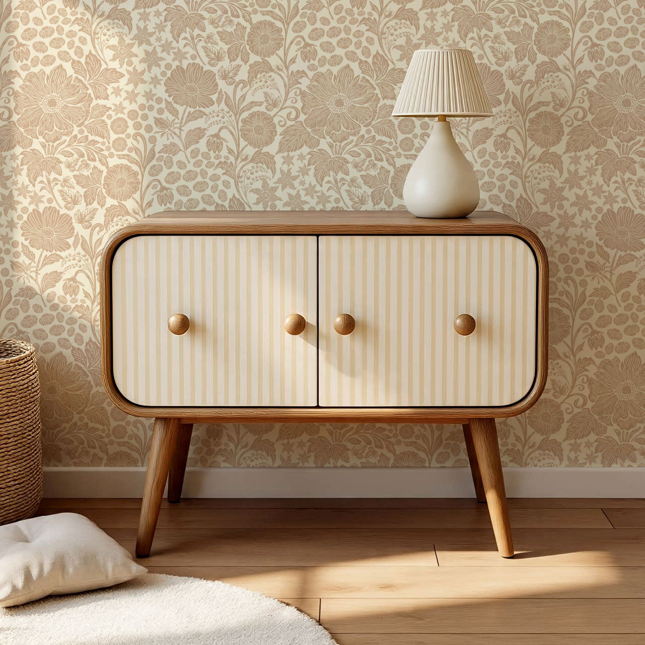 Clarette Vintage Oat Blooms Wallpaper