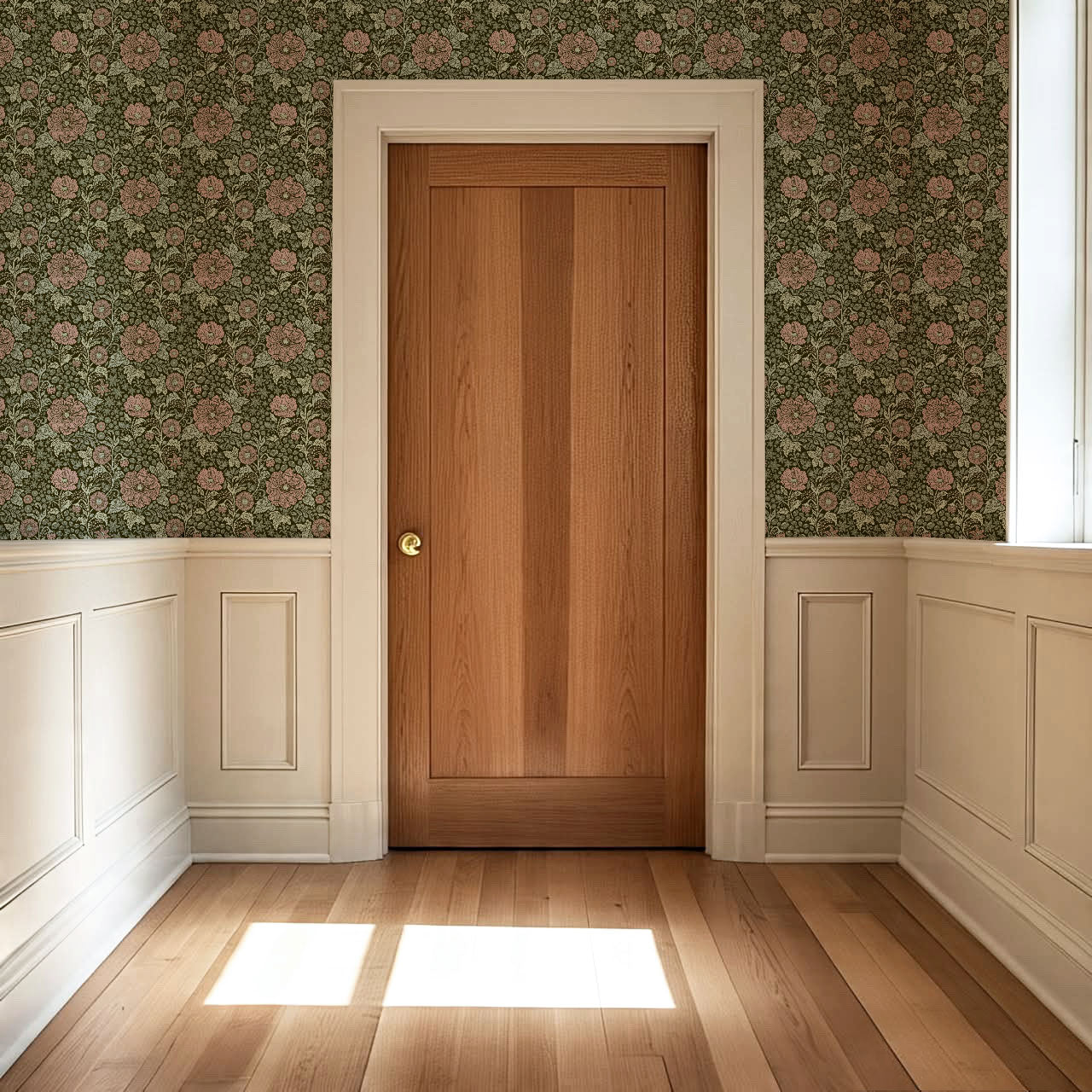 Clarette Vintage Forest Blush Blooms Wallpaper