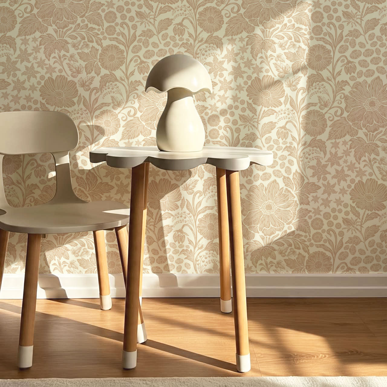 Clarette Vintage Oat Blooms Wallpaper