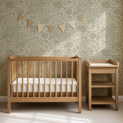 Clarette Vintage Sage Blooms Wallpaper