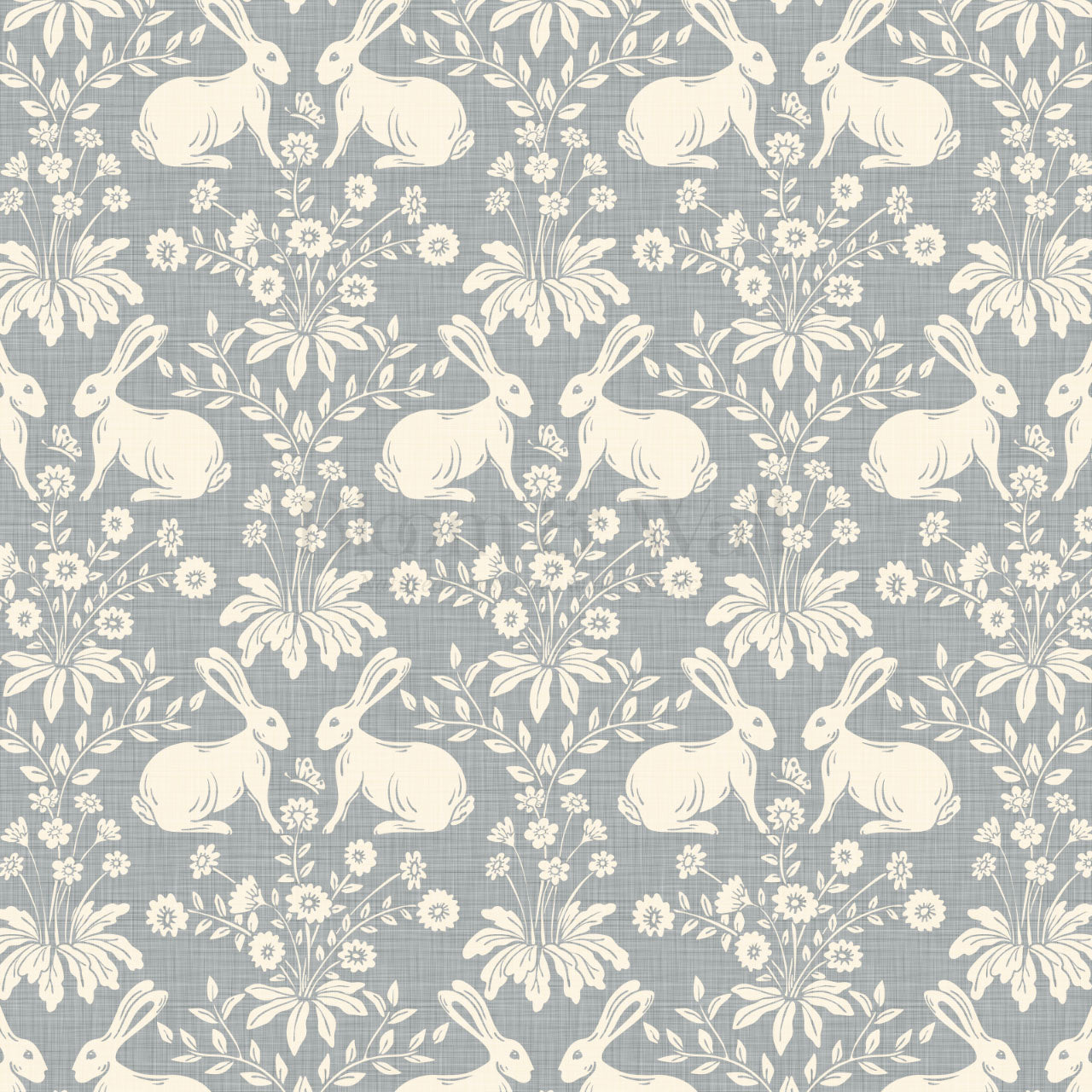 Cleo Welcome Baby Antique Blue Wallpaper
