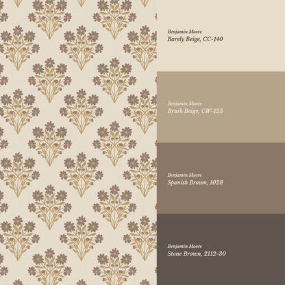 Colette Daisy Scallop Butter Wallpaper