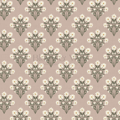 Colette Daisy Scallop Blush Wallpaper