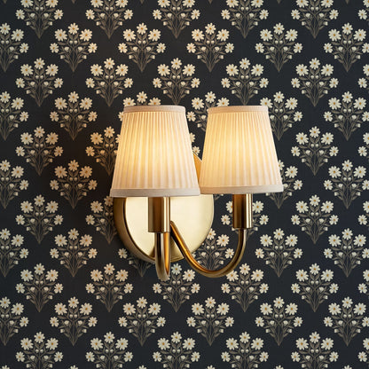 Colette Daisy Scallop Slate Wallpaper