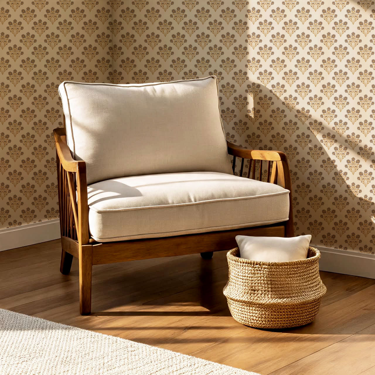 Colette Daisy Scallop Butter Wallpaper