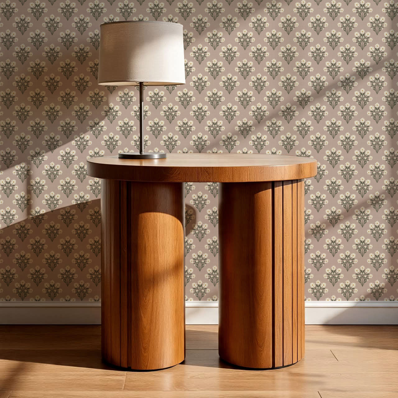 Colette Daisy Scallop Blush Wallpaper