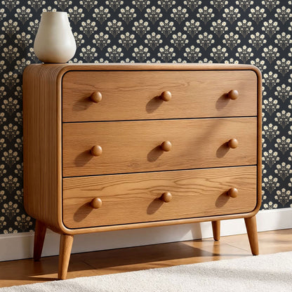 Colette Daisy Scallop Slate Wallpaper