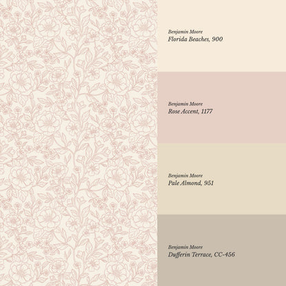 Colette Delicate Florals Blush Wallpaper