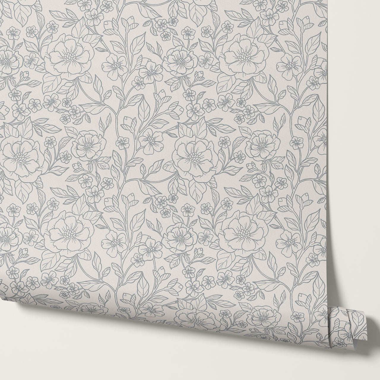 Colette Delicate Florals French Blue Wallpaper