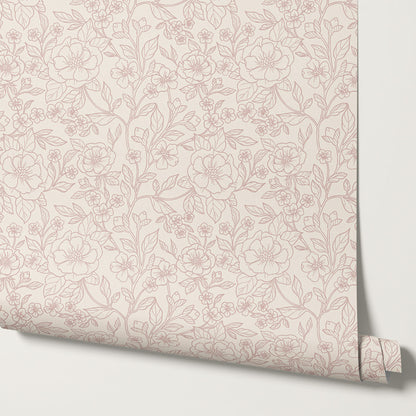 Colette Delicate Florals Blush Wallpaper