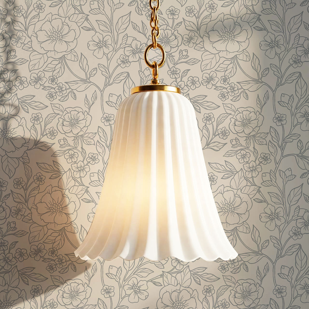 Colette Delicate Florals French Blue Wallpaper