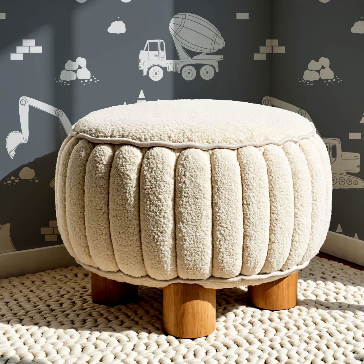 Colton Job Site Blue Gray Wallpaper