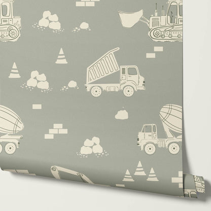 Colton Job Site Sage Wallpaper