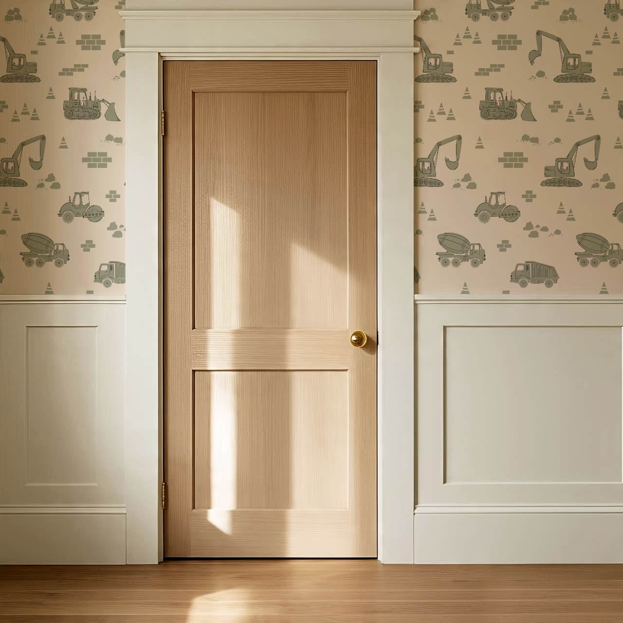 Colton Job Site Cream Sage Wallpaper