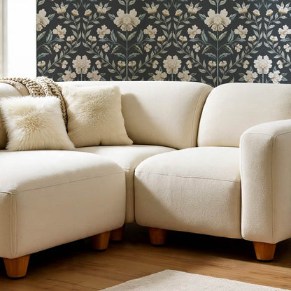 Concetta Peony Cottage Garden Veil Slate Wallpaper