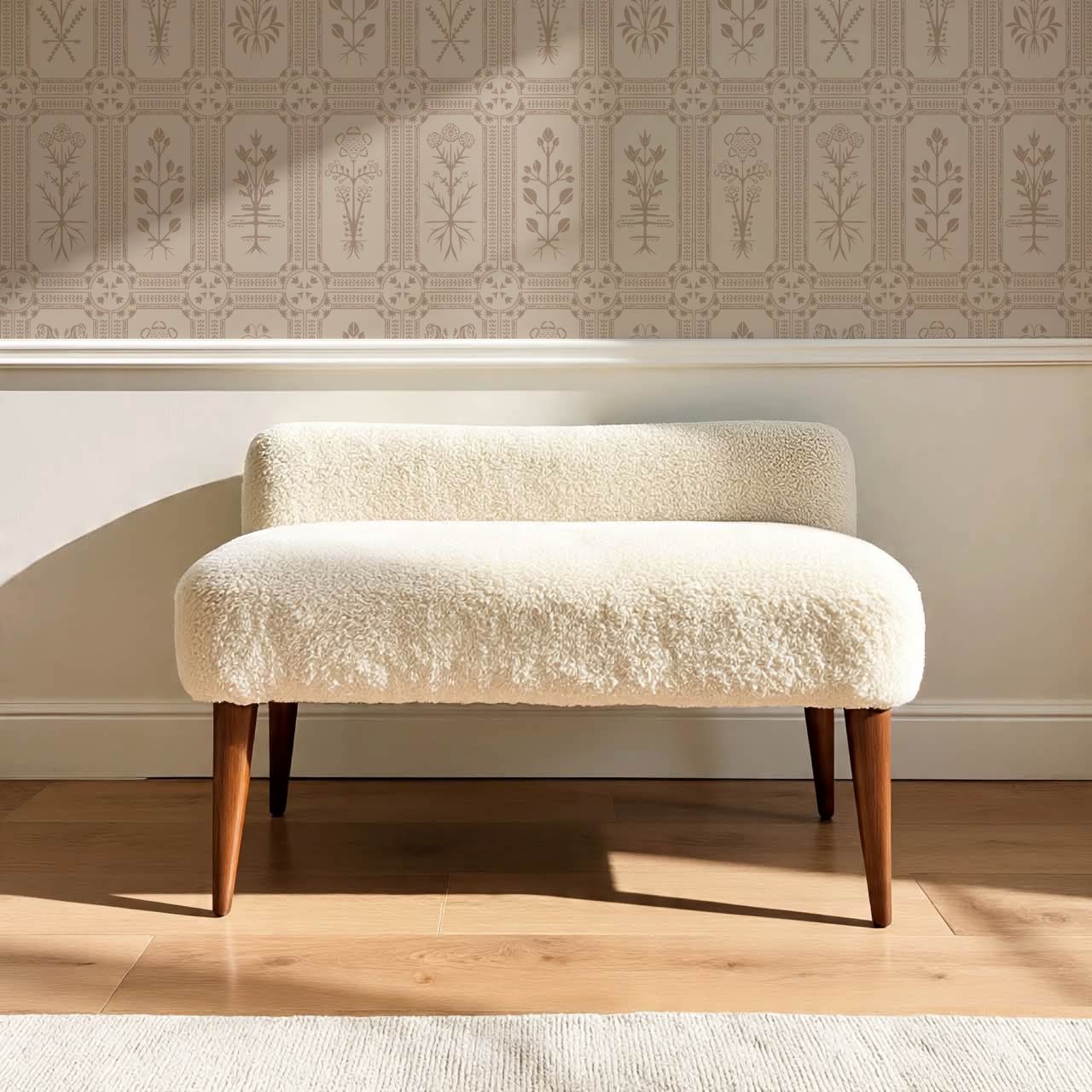 Consuela Floral Tile Soft Brown Wallpaper