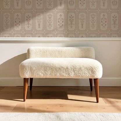 Consuela Floral Tile Soft Brown Wallpaper