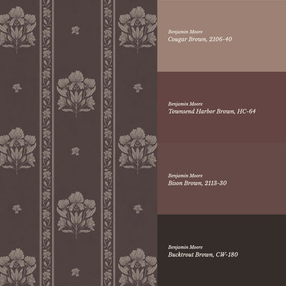 Cora Garden Tapestry Red Wine Wallpaper