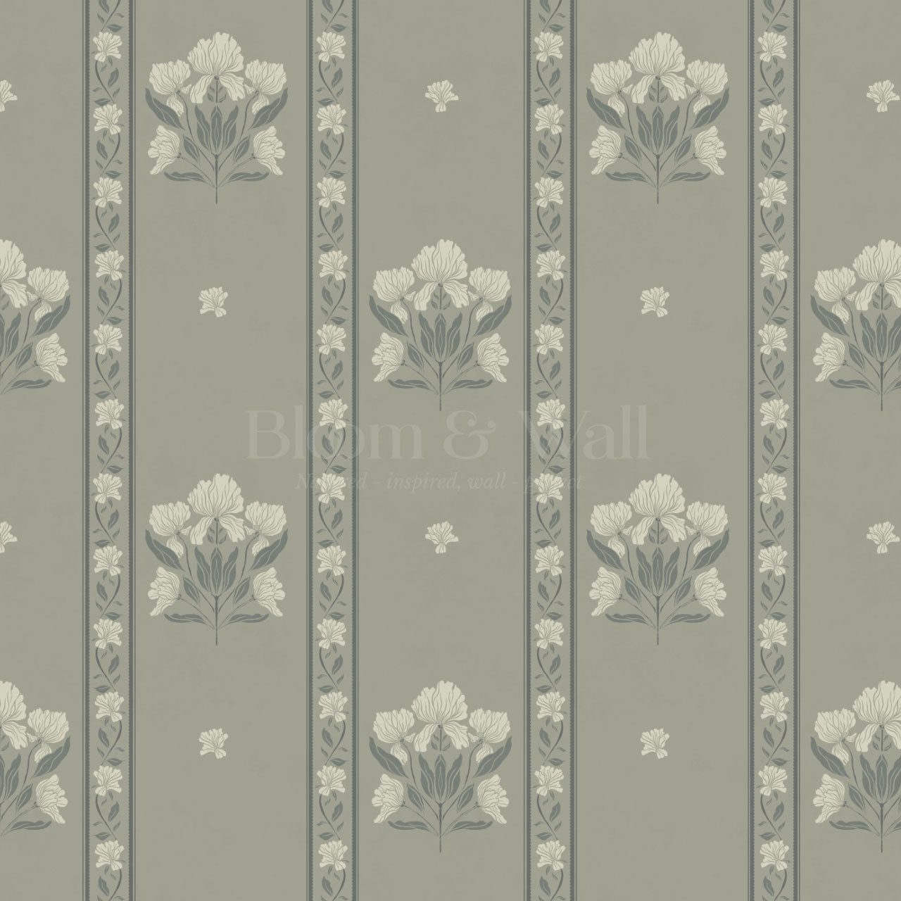 Cora Garden Tapestry Olive Wallpaper