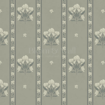 Cora Garden Tapestry Olive Wallpaper
