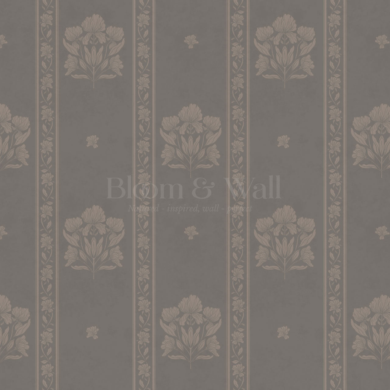 Cora Garden Tapestry Smoke Wallpaper