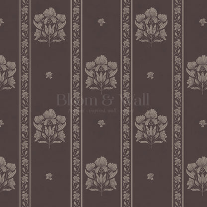 Cora Garden Tapestry Red Wine Wallpaper