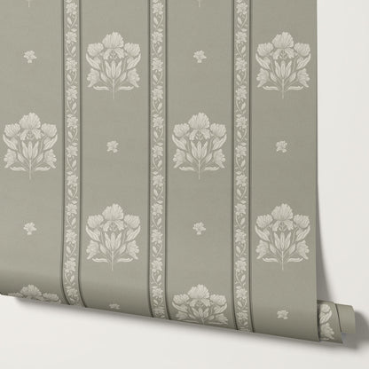 Cora Garden Tapestry Antique Sage Wallpaper