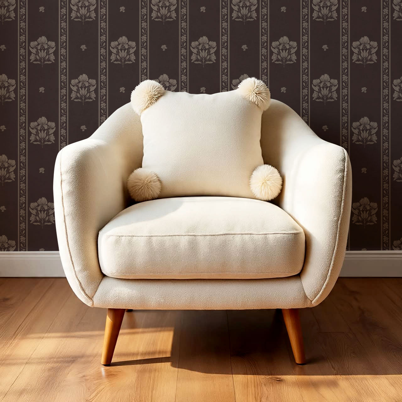 Cora Garden Tapestry Red Wine Wallpaper
