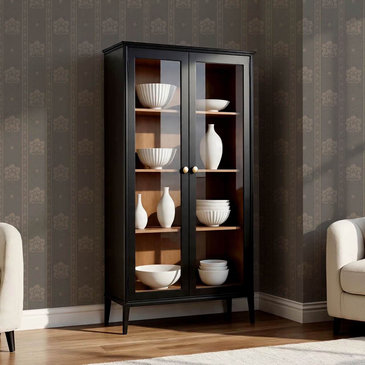 Cora Garden Tapestry Smoke Wallpaper