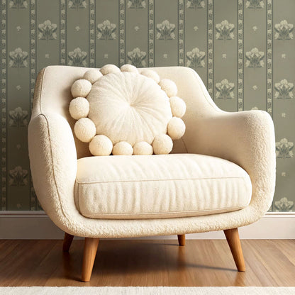 Cora Garden Tapestry Olive Wallpaper