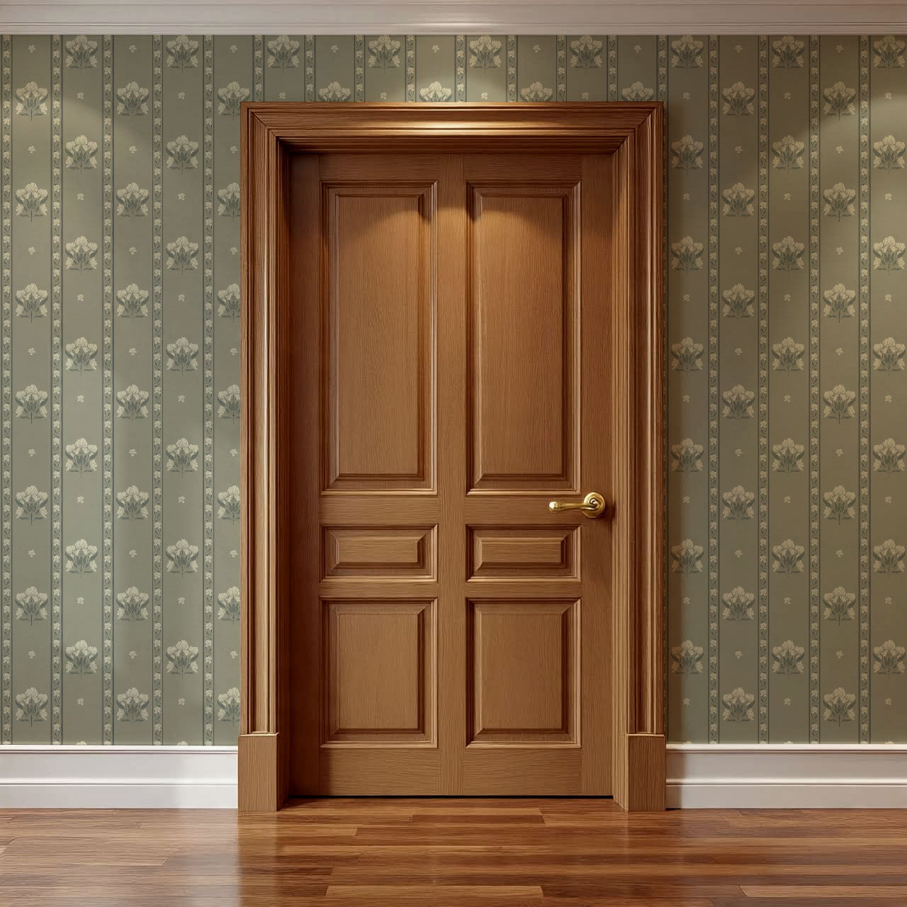 Cora Garden Tapestry Olive Wallpaper