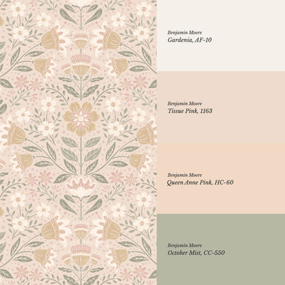 Raelynn Midsummer Bloom Blush Wallpaper