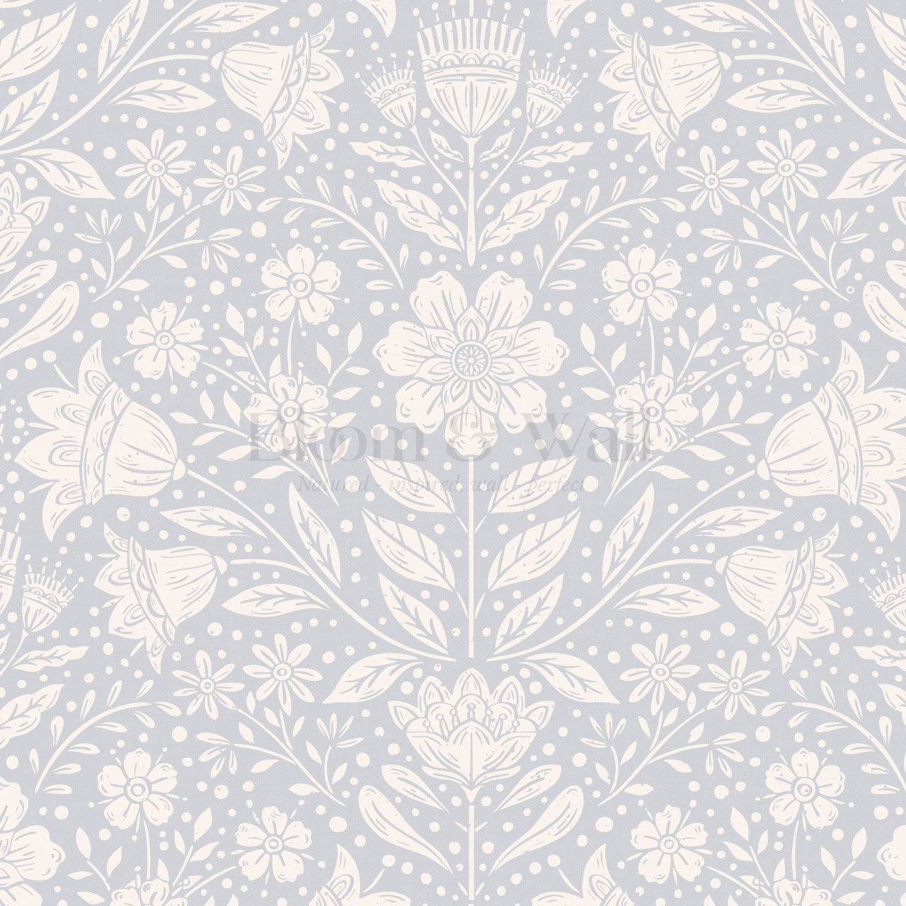 Raelynn Midsummer Bloom Soft Blue Wallpaper