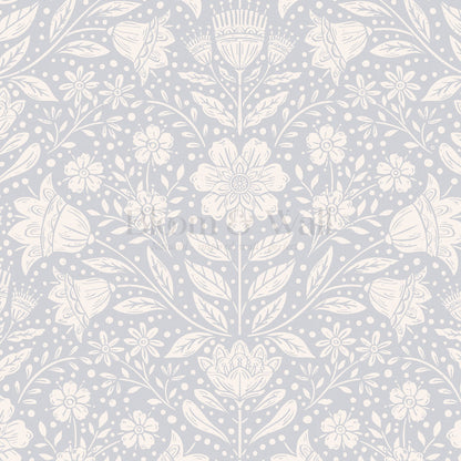 Raelynn Midsummer Bloom Soft Blue Wallpaper