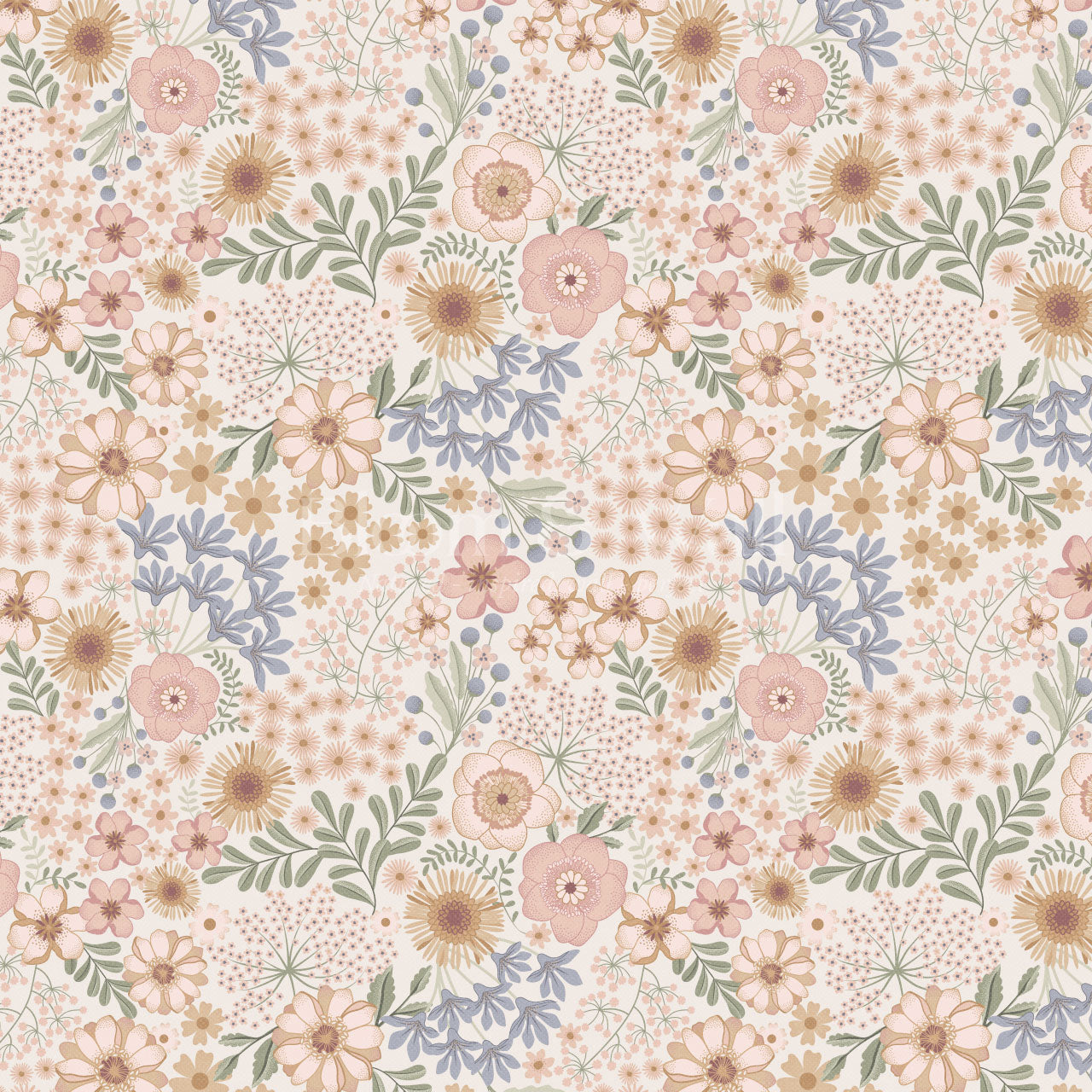 Corinne Summer Garden Blush Wallpaper