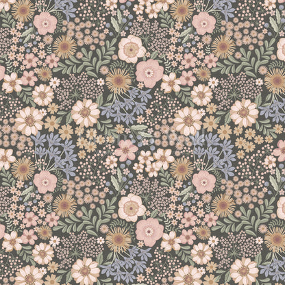 Corinne Summer Garden Slate Wallpaper