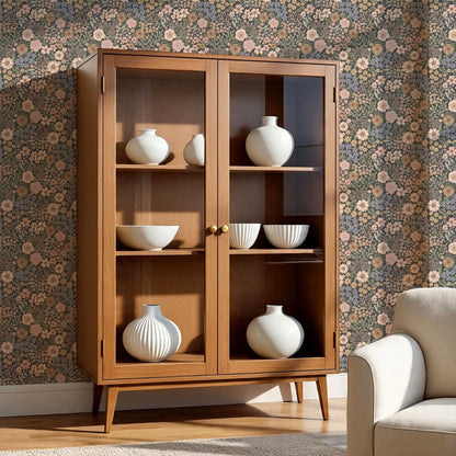Corinne Summer Garden Slate Wallpaper