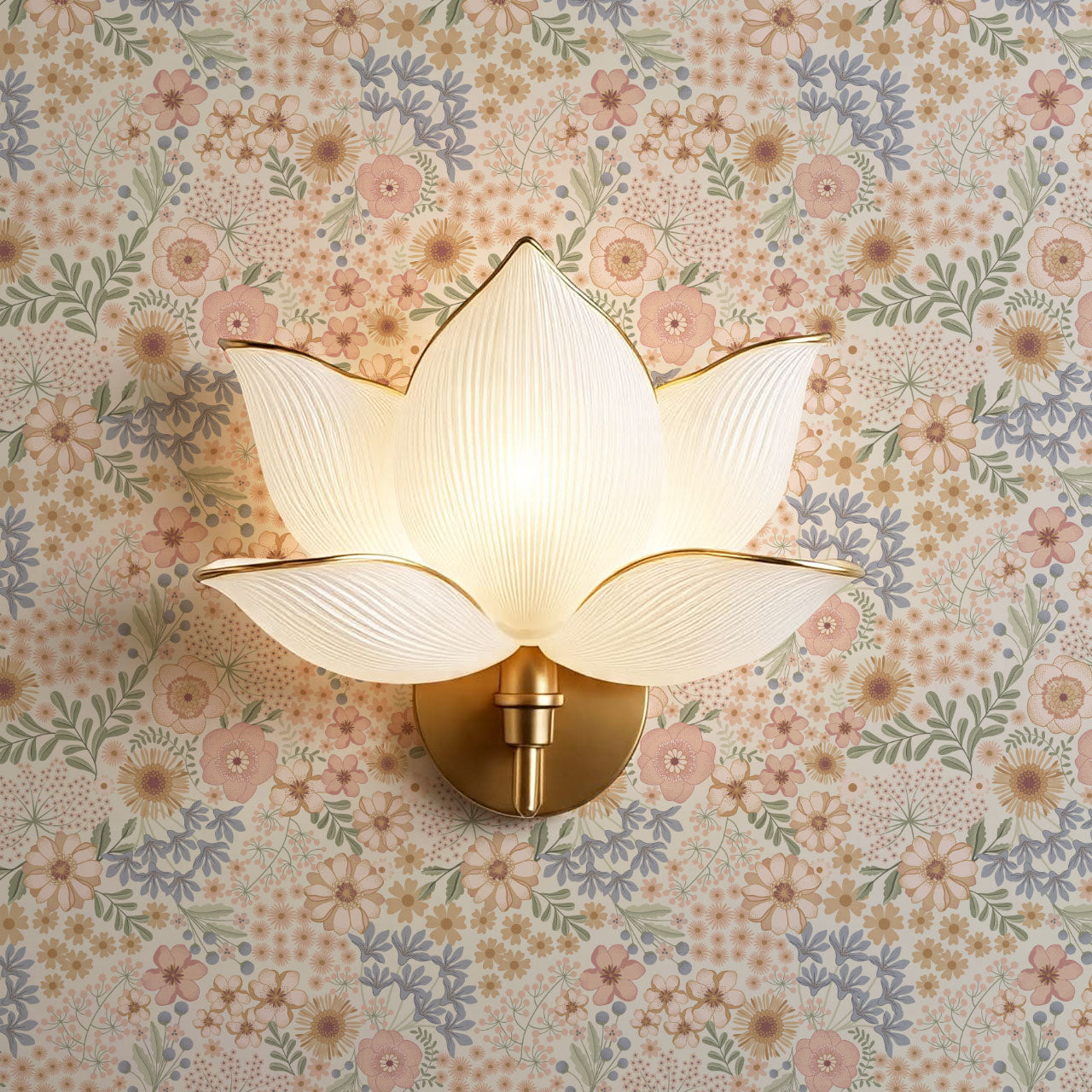 Corinne Summer Garden Blush Wallpaper
