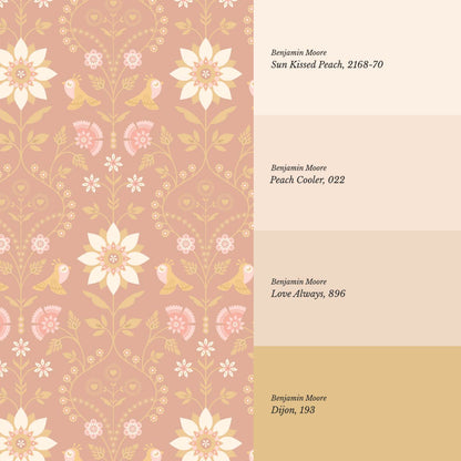 Daina Meadowcrest Berry Blush Wallpaper