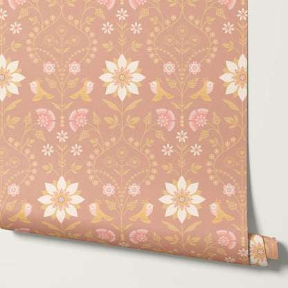 Daina Meadowcrest Berry Blush Wallpaper