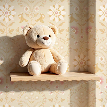Daina Meadowcrest Coral Peach Wallpaper