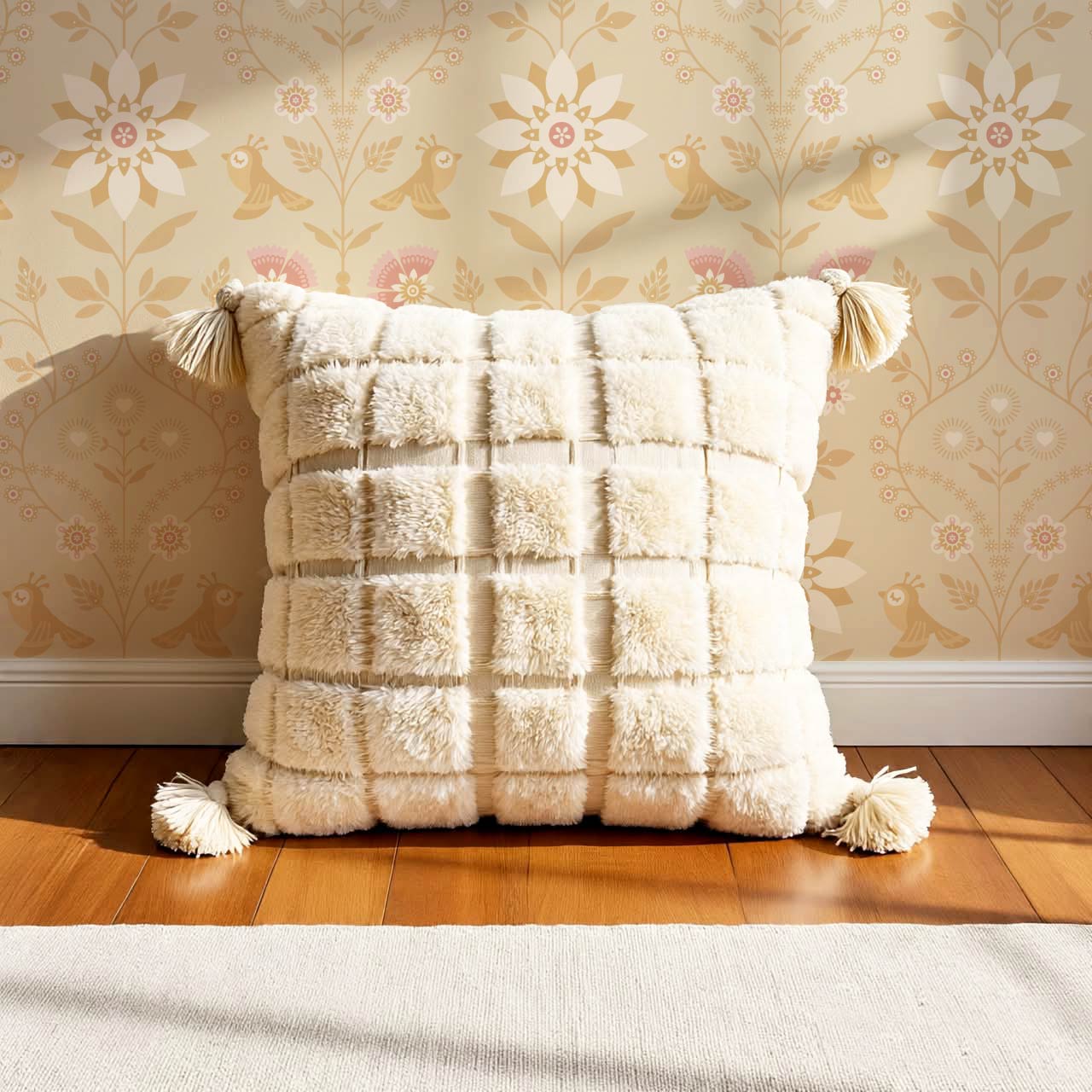Daina Meadowcrest Coral Peach Wallpaper