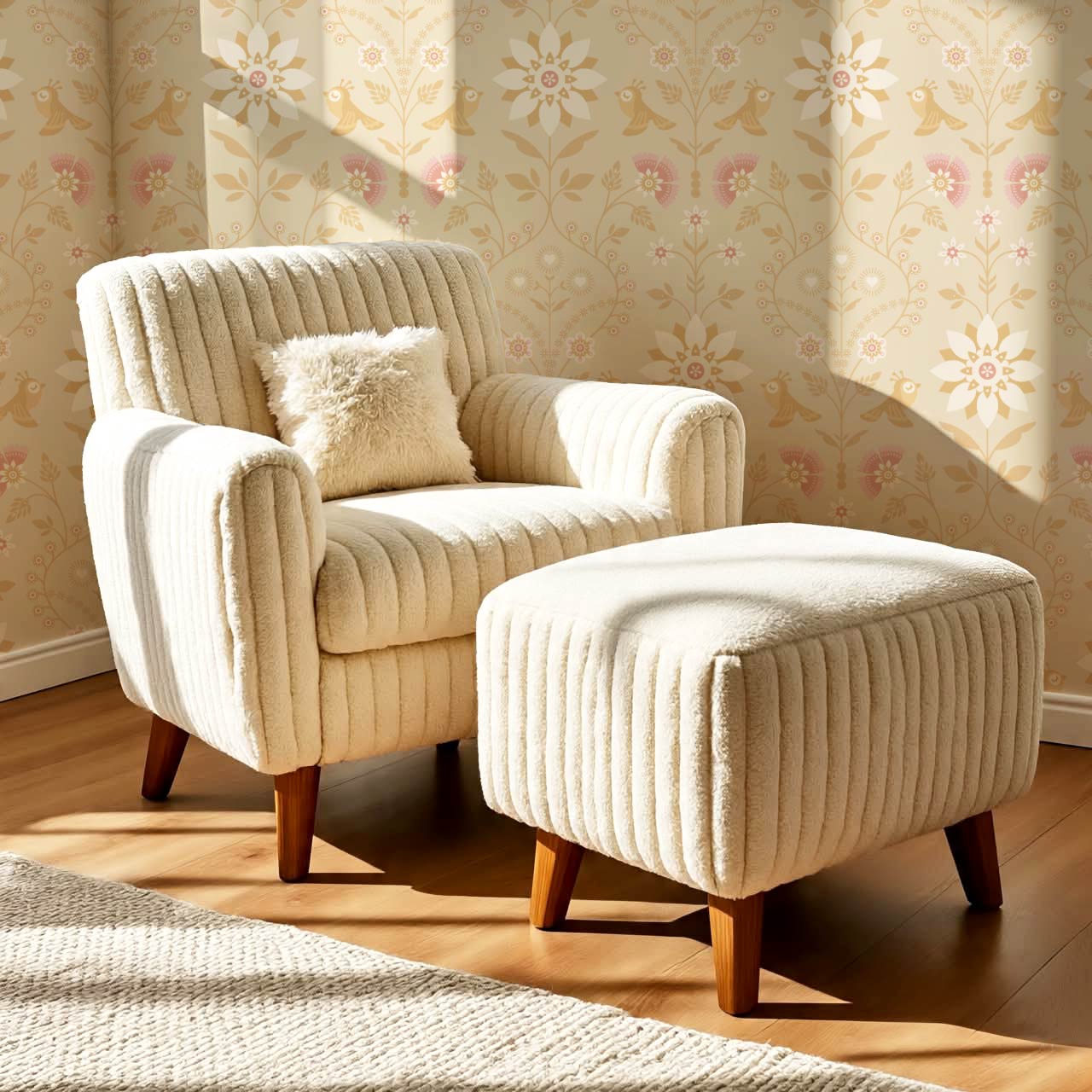 Daina Meadowcrest Coral Peach Wallpaper
