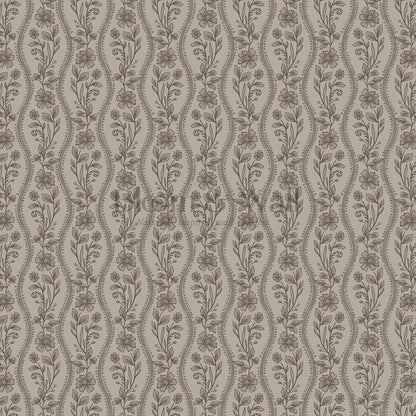 Diana Vintage Vines Stone Gray Brown Wallpaper