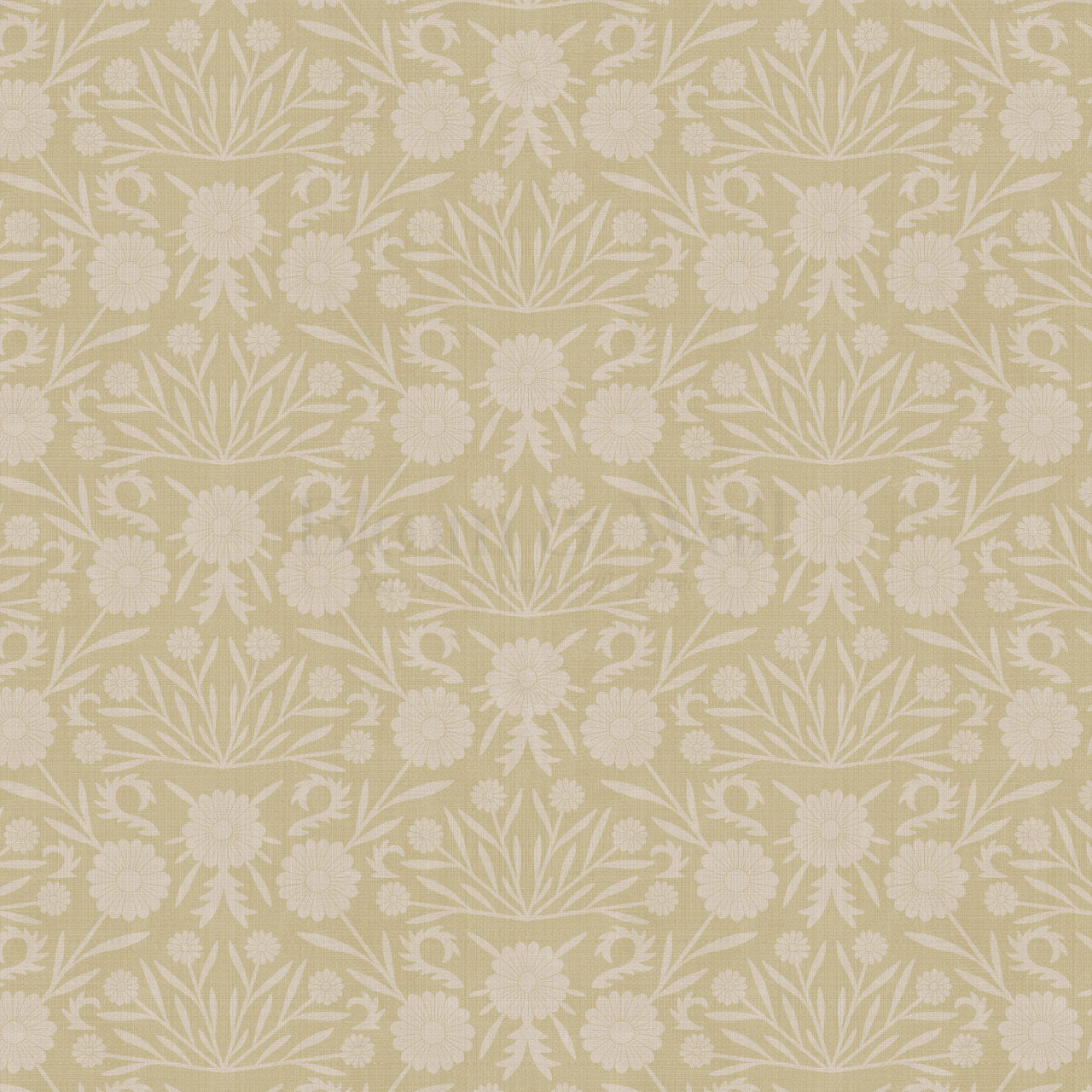 Daisy Antique Motif Porcelain Straw Wallpaper