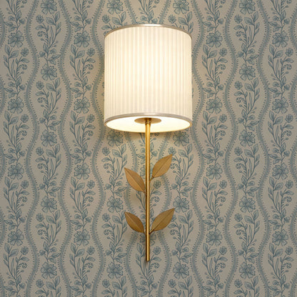 Diana Vintage Vines Haze Gray Blue Wallpaper