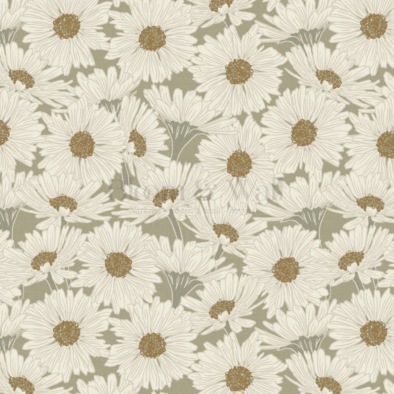 Daisy Chains Sage Wallpaper